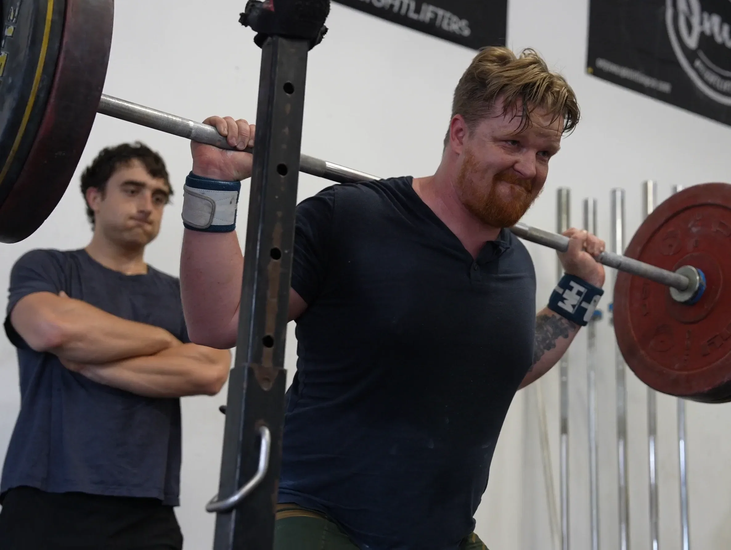 Coach training athlete